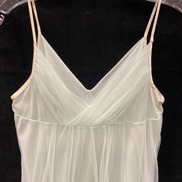 Vanity Fair- VINTAGE - 1960s 1970s Nightgown & Robe 2PC Set- Mint Green - Sz S - Picture 5 of 16